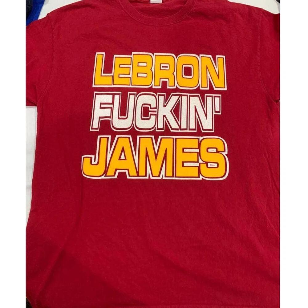 Lebron James Shirt Bootleg Style Shirt Red Tshirt Cleveland  Cavs